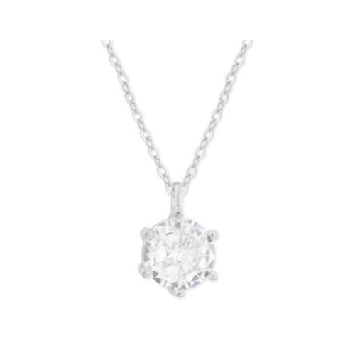 Colgante plata y circonitas 6mm - MED367CL-6
