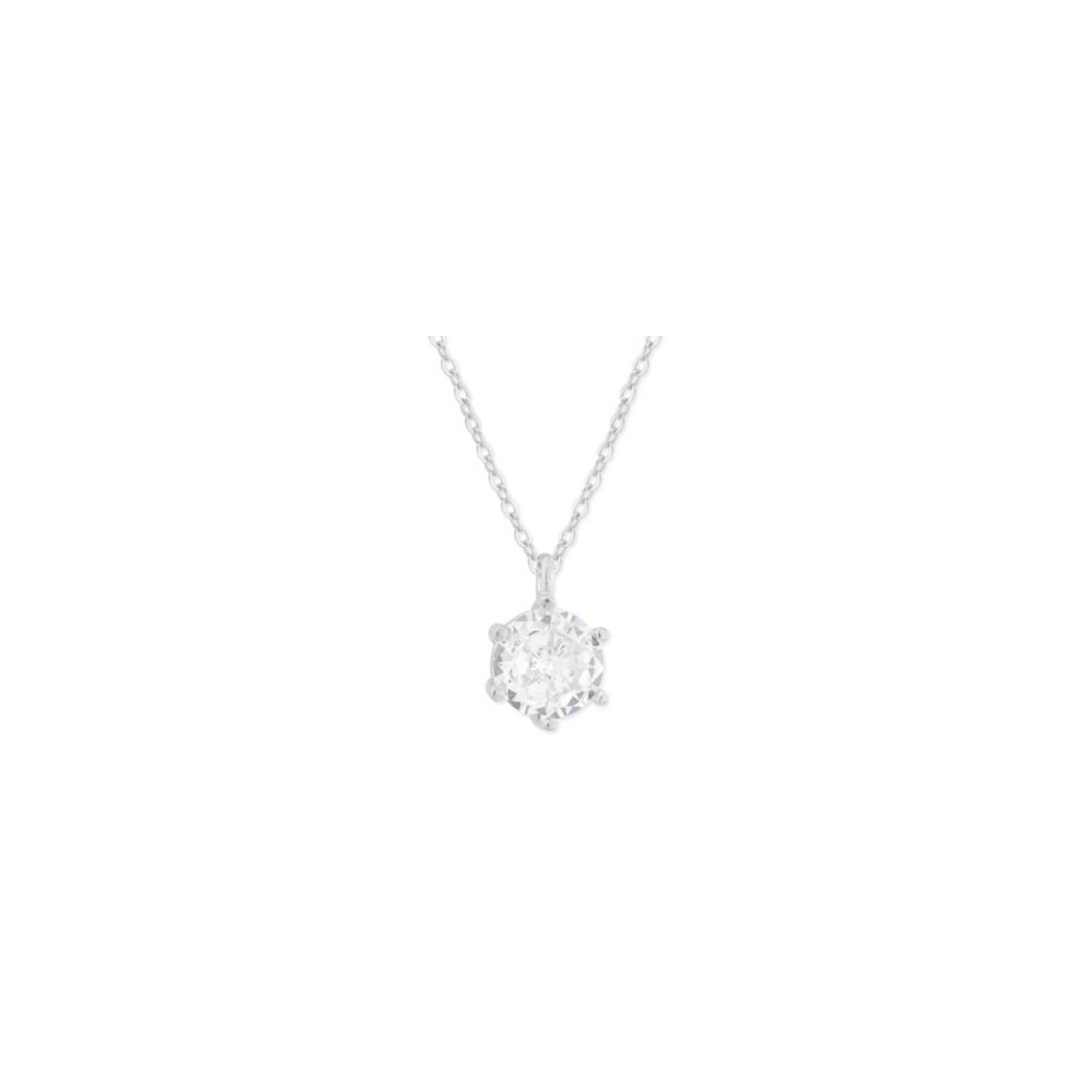Colgante plata y circonitas 6mm - MED367CL-6