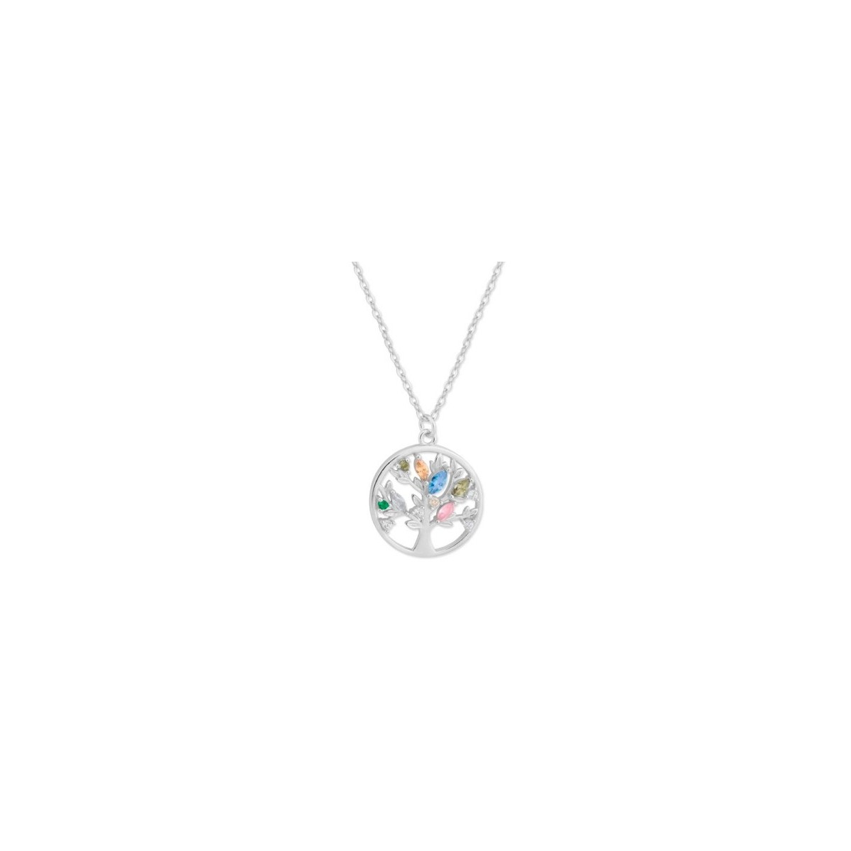 Colgante árbol vida Plata y circonitas - MED369CL