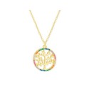 Colgante árbol vida Plata y circonitas - MED370CL-D