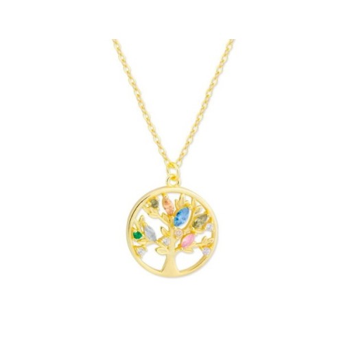 Colgante árbol vida Plata y circonitas - MED369CL-D