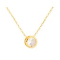 Colgante plata y circonitas 6mm - MED366CL-6D