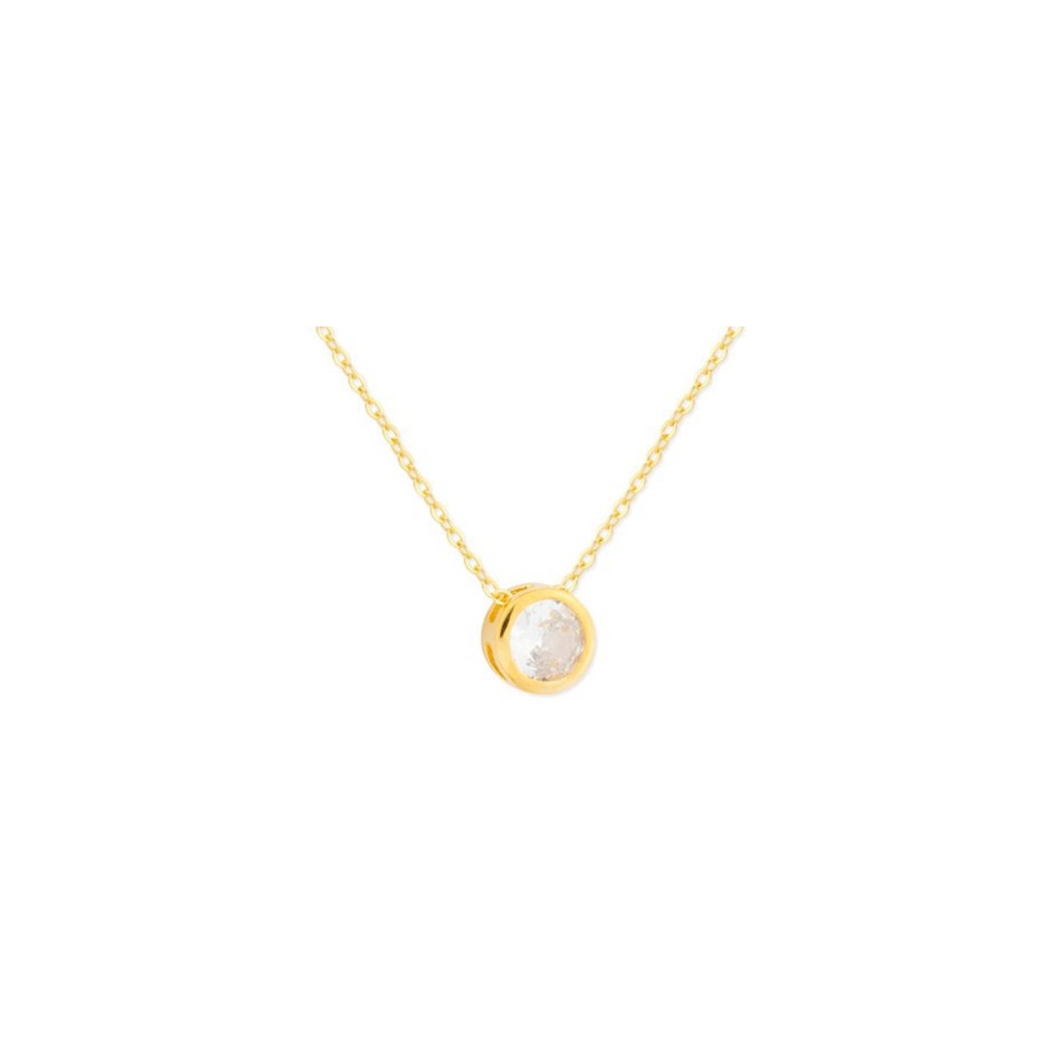 Colgante plata y circonitas 6mm - MED366CL-6D