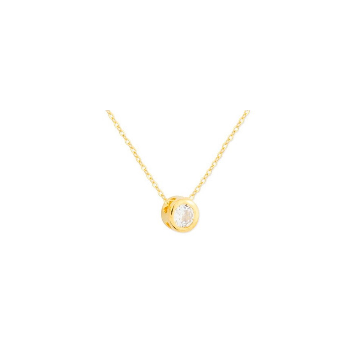 Colgante plata y circonitas 5mm - MED366CL-5D