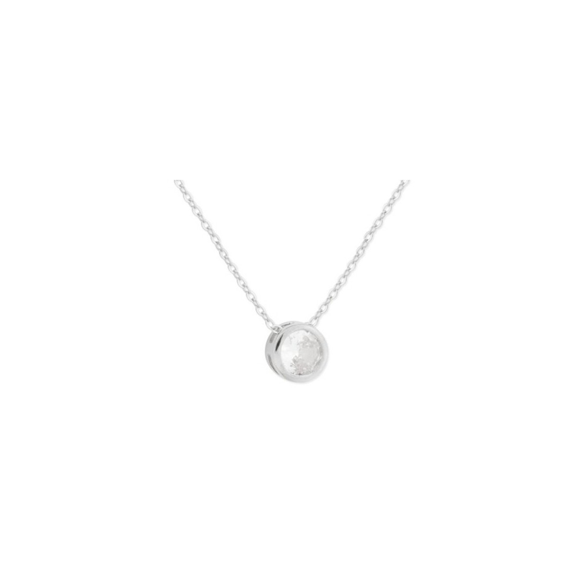 Colgante plata y circonitas 6mm - MED366CL-6