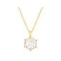 Colgante plata y circonitas 6mm - MED367CL-6D
