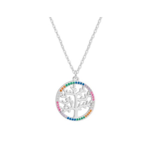 Colgante árbol vida Plata y circonitas - MED370CL