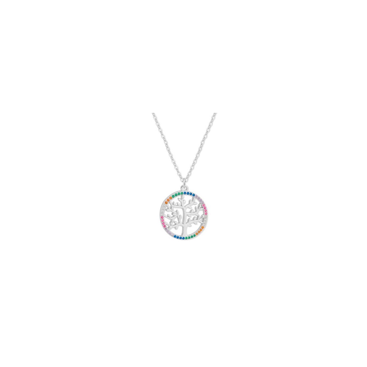 Colgante árbol vida Plata y circonitas - MED370CL