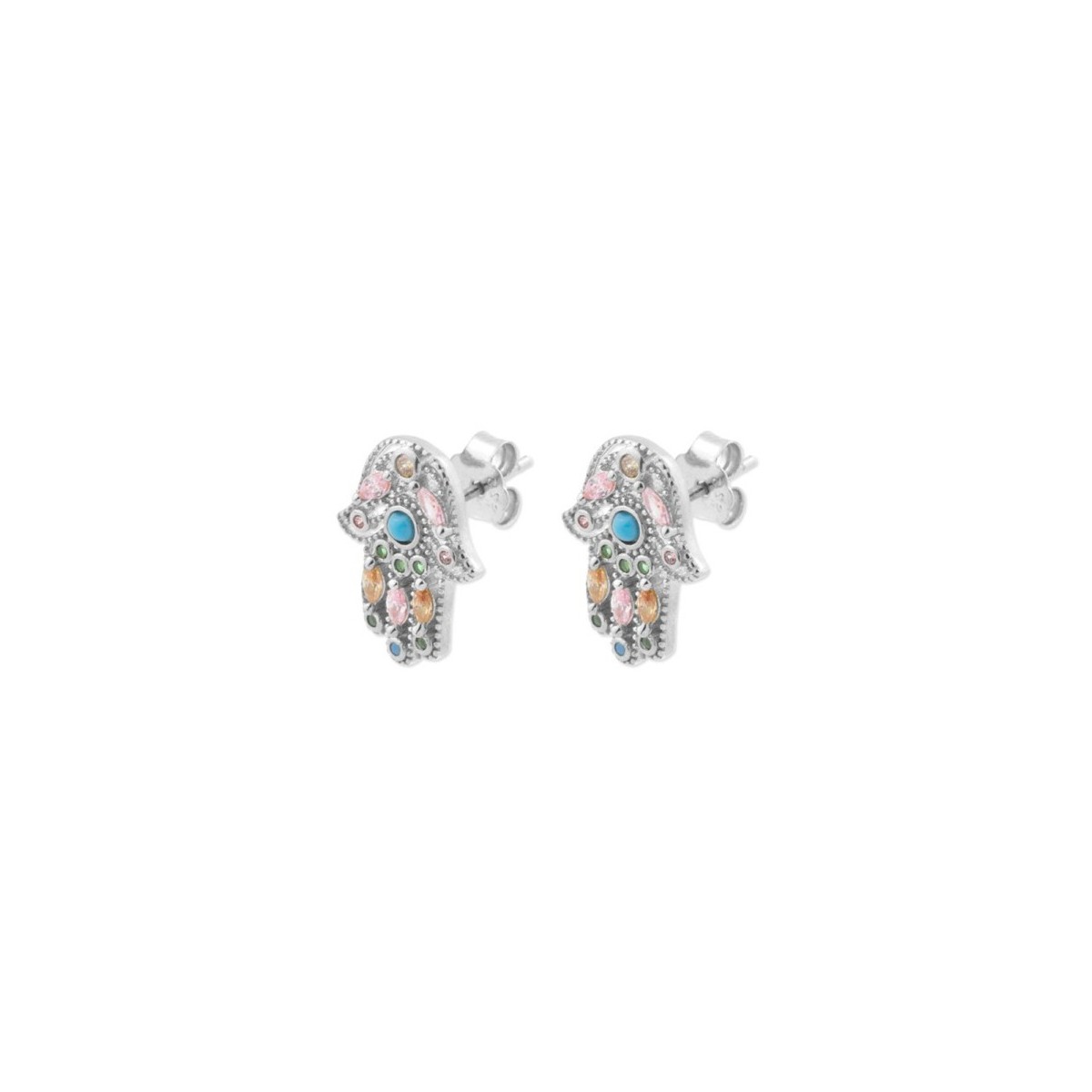 Pendientes plata y circonitas - MED373A
