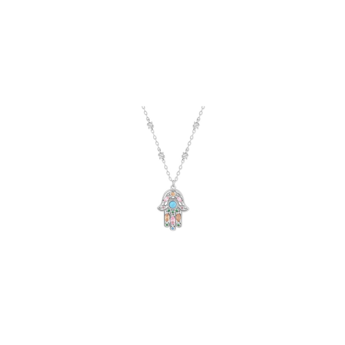 Colgante plata y circonitas - MED373CL