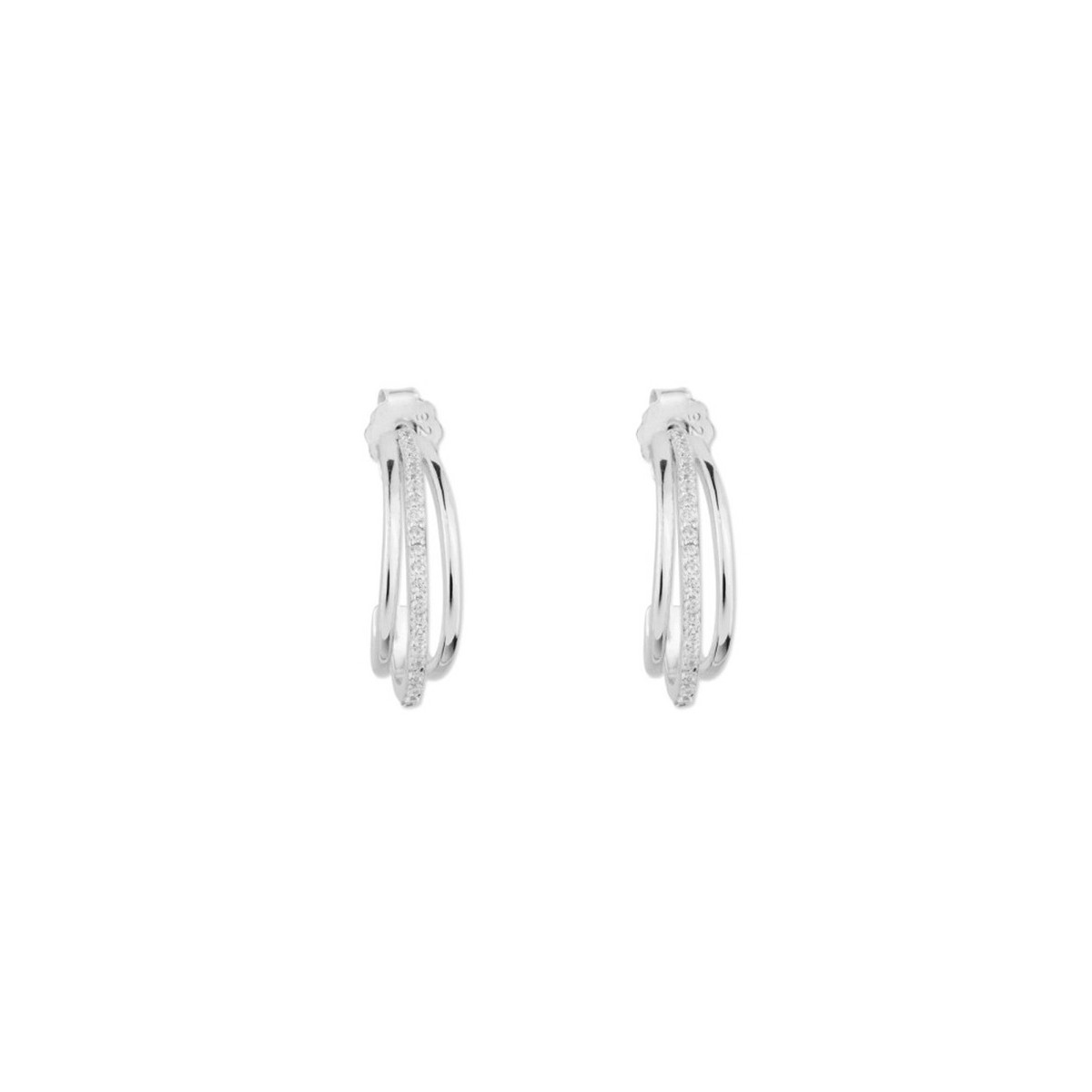 Pendientes plata y circonitas - MED344A