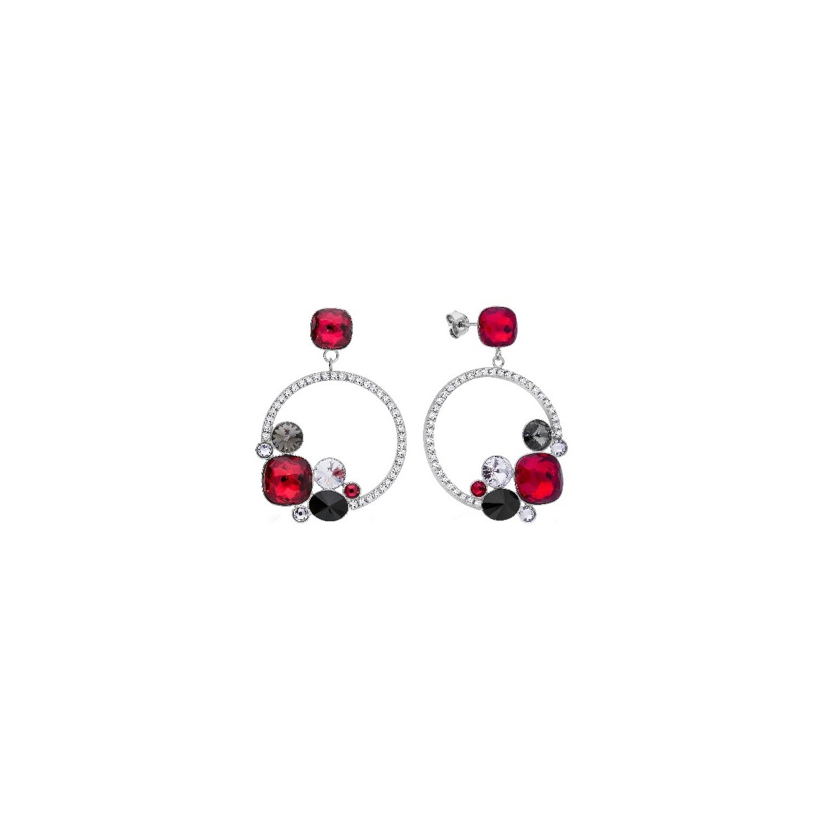 Pendientes plata y Liska Crystals - LSW0194A-R