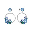 Pendientes plata y Liska Crystals - LSW0194A-AQ