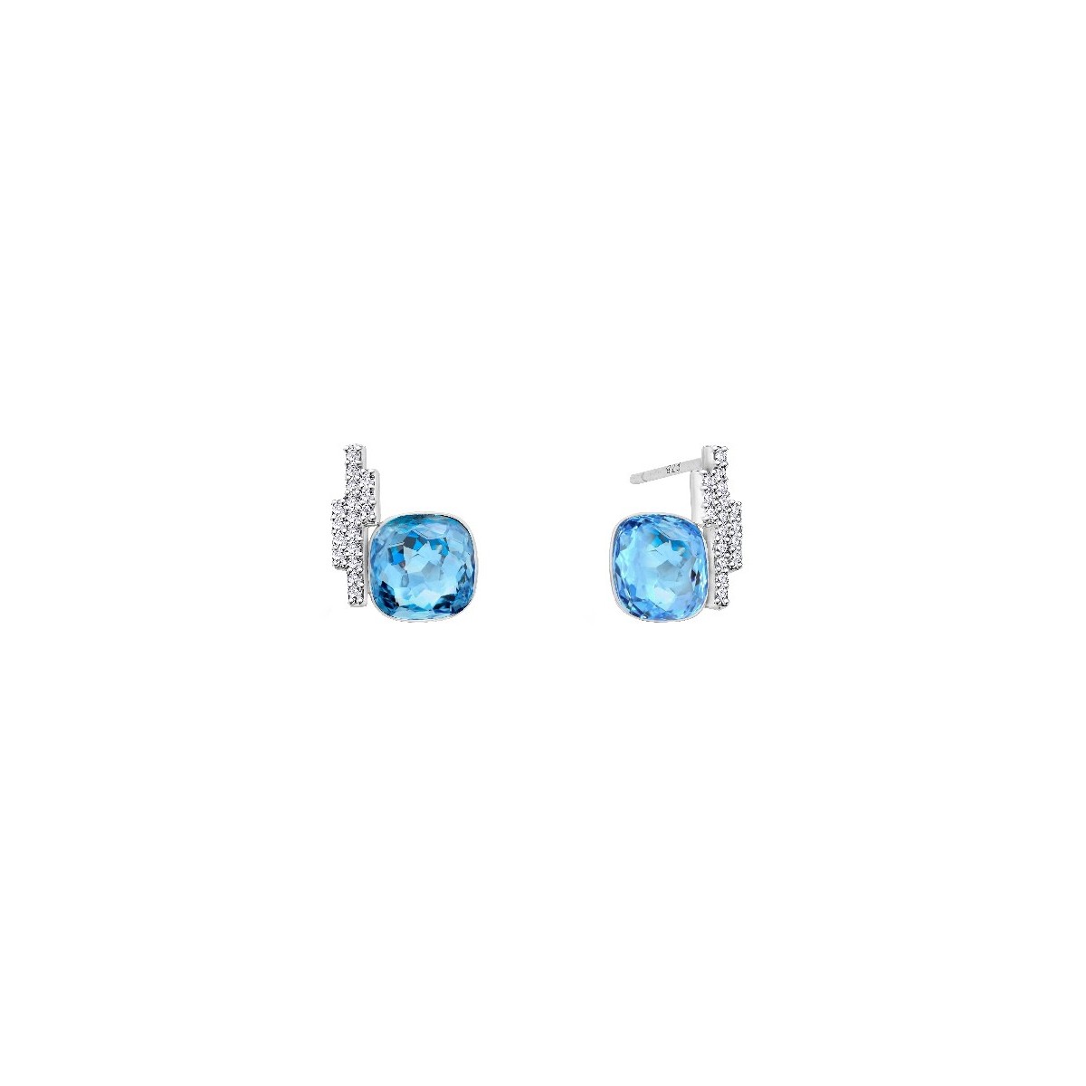 Pendientes plata y Liska Crystals - LSW0192A-AQ