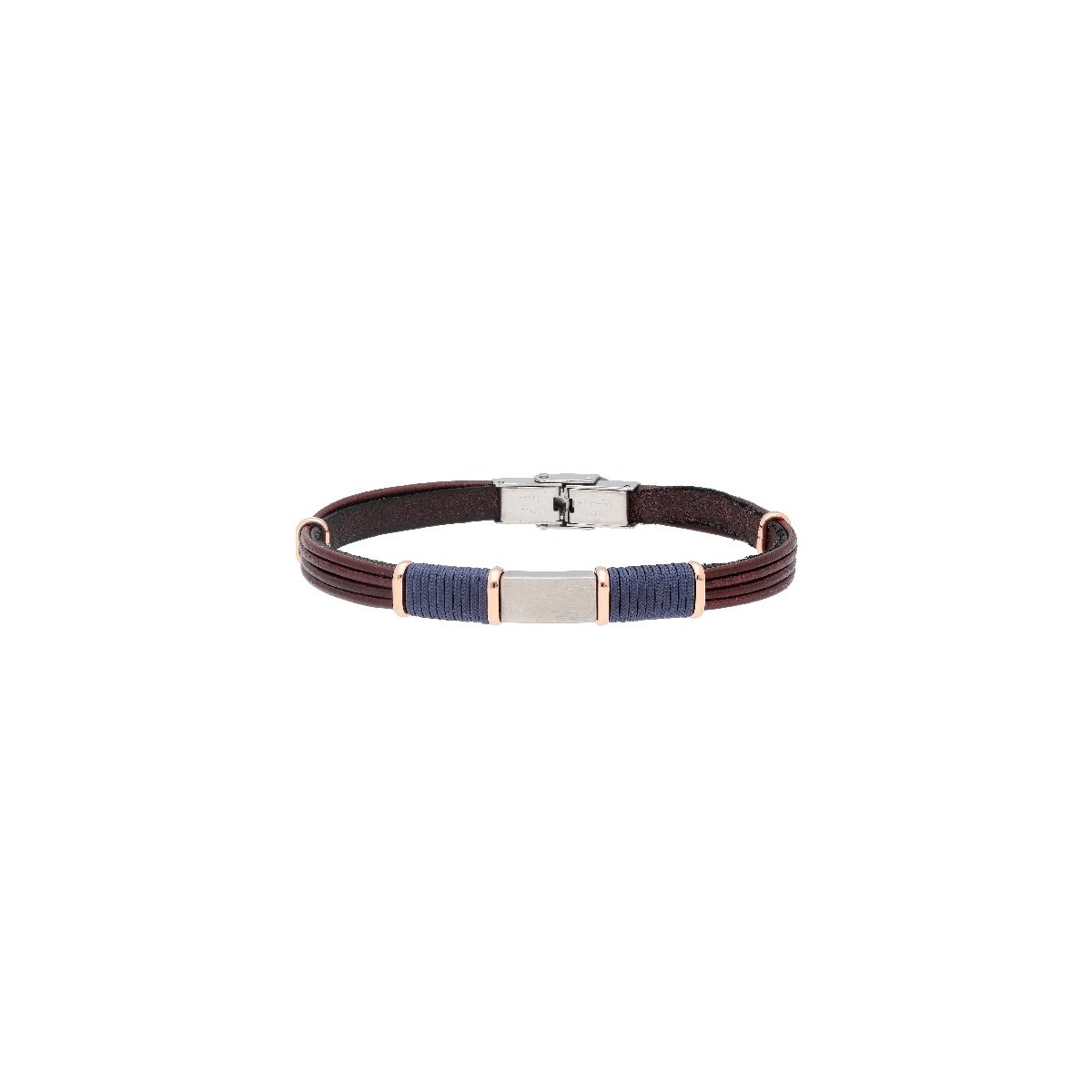 Pulsera piel y acero - MTC080BR-M