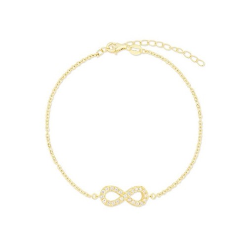 Pulsera infinito plata y circonitas - MED375BR-D