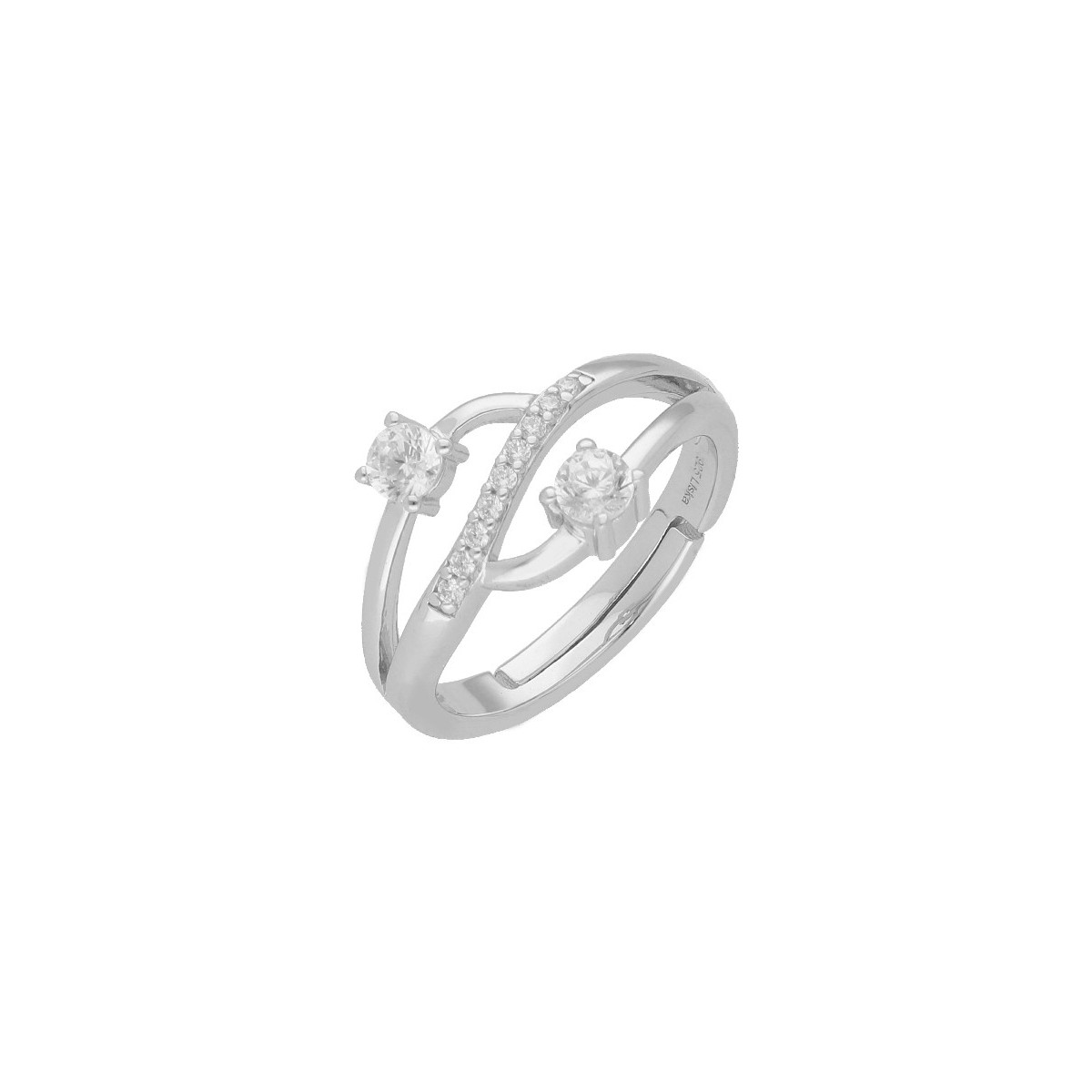 Anillo plata y circonitas - LAD7245AN
