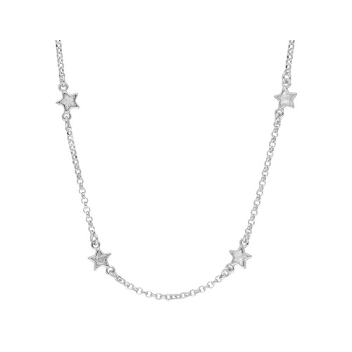 Collar estrellas plata y circonitas - LAF6449CL