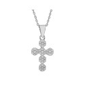 Cruz plata y circonitas - LAD4747CL