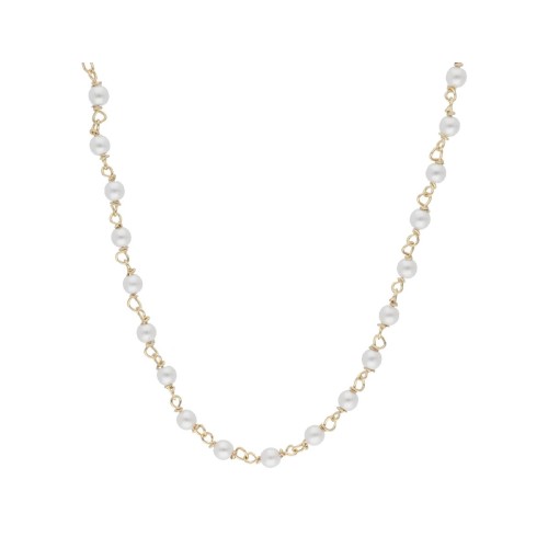 Collar plata y perlas - LAF6444CL-D