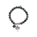 Pulsera árbol vida acero y ágata - SHA153-AG