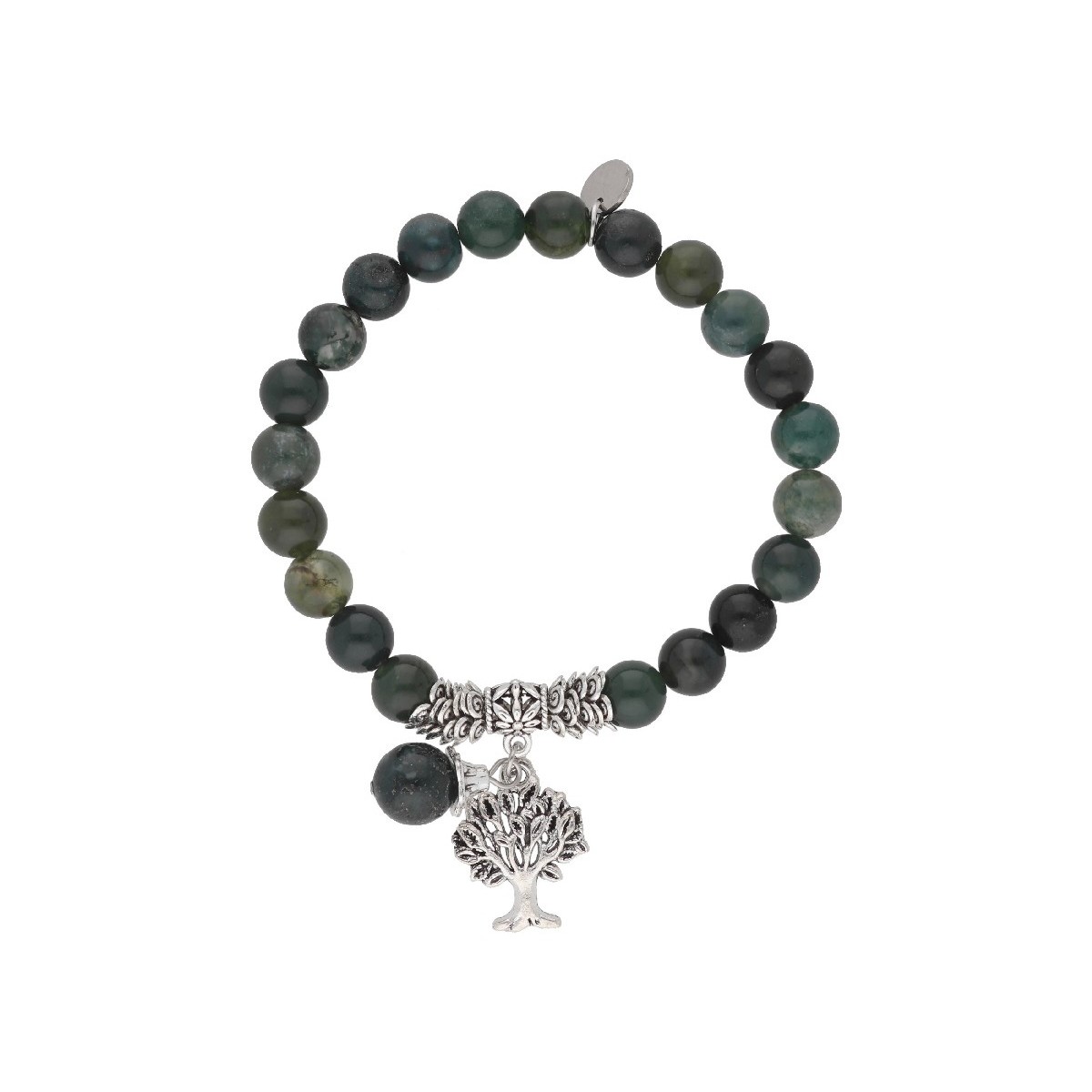 Pulsera árbol vida acero y ágata - SHA153-AG