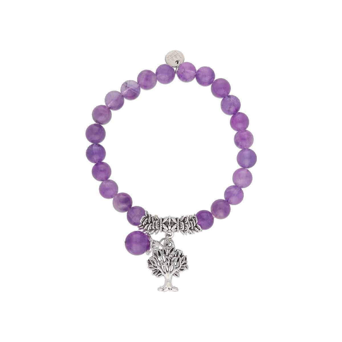 Pulsera árbol vida acero y ametyst - SHA153-AM