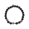 Pulsera acero, circonitas y ónix - RB132BR-B