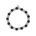 Pulsera acero y black agate - RB210BR-N