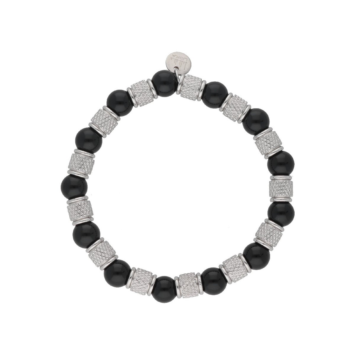 Pulsera acero y black agate - RB210BR-N
