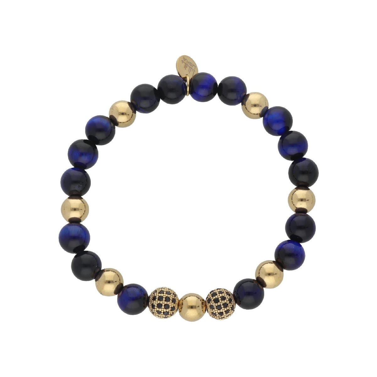 Pulsera acero, circo y piedras naturales - SHA076-D