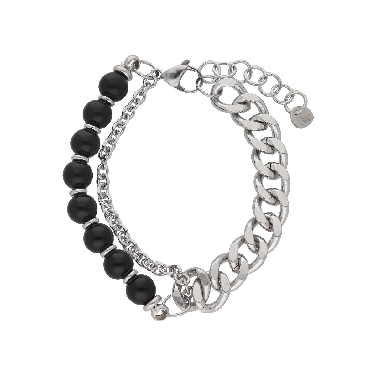 Pulsera acero y ónix - RB206BR-N