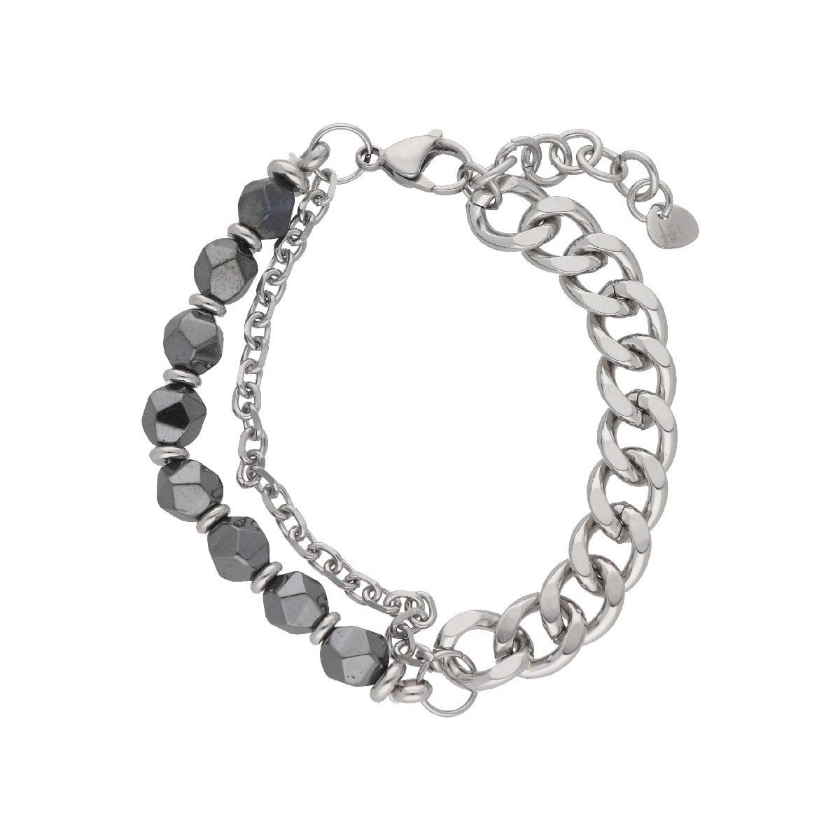 Pulsera acero y ematite - RB206BR-G