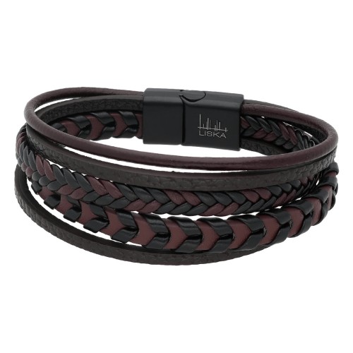 Pulsera piel y acero - 847BR337-M
