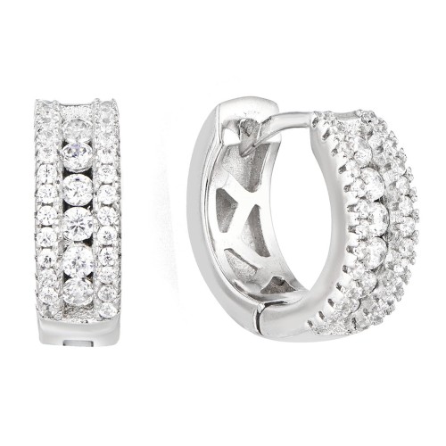 Pendientes plata y Premium Zirconia  - LPZ009A