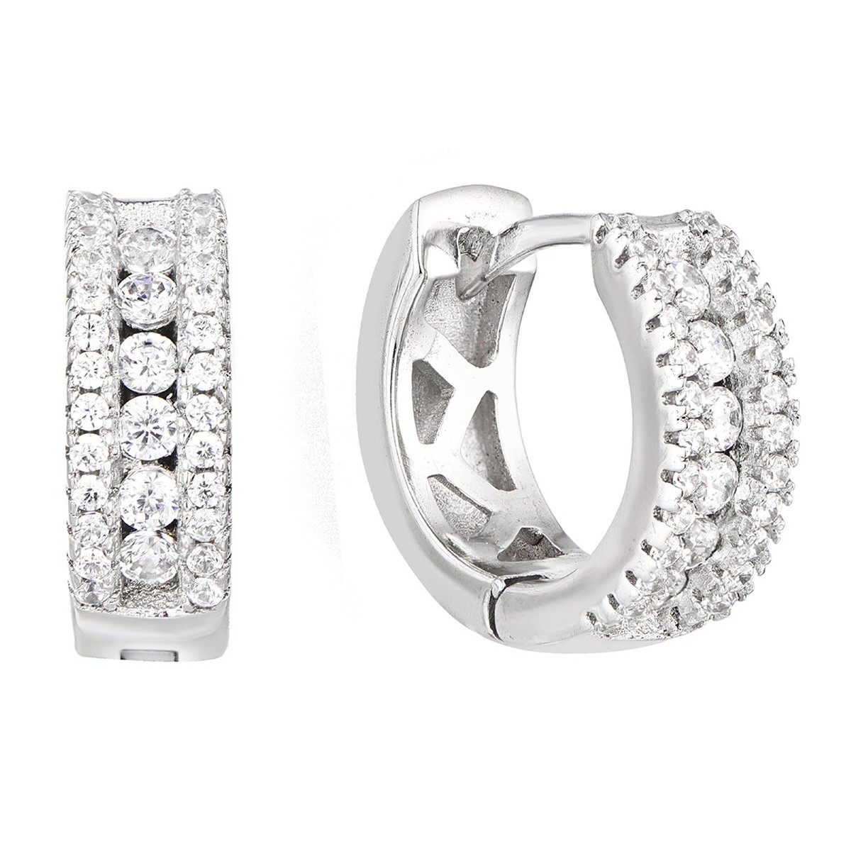 Pendientes plata y Premium Zirconia  - LPZ009A