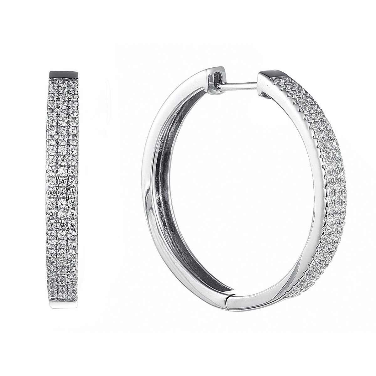 Pendientes plata y Premium Zirconia - LPZ014A