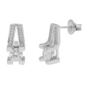 Pendientes plata y Premium Zirconia - LPZ050A