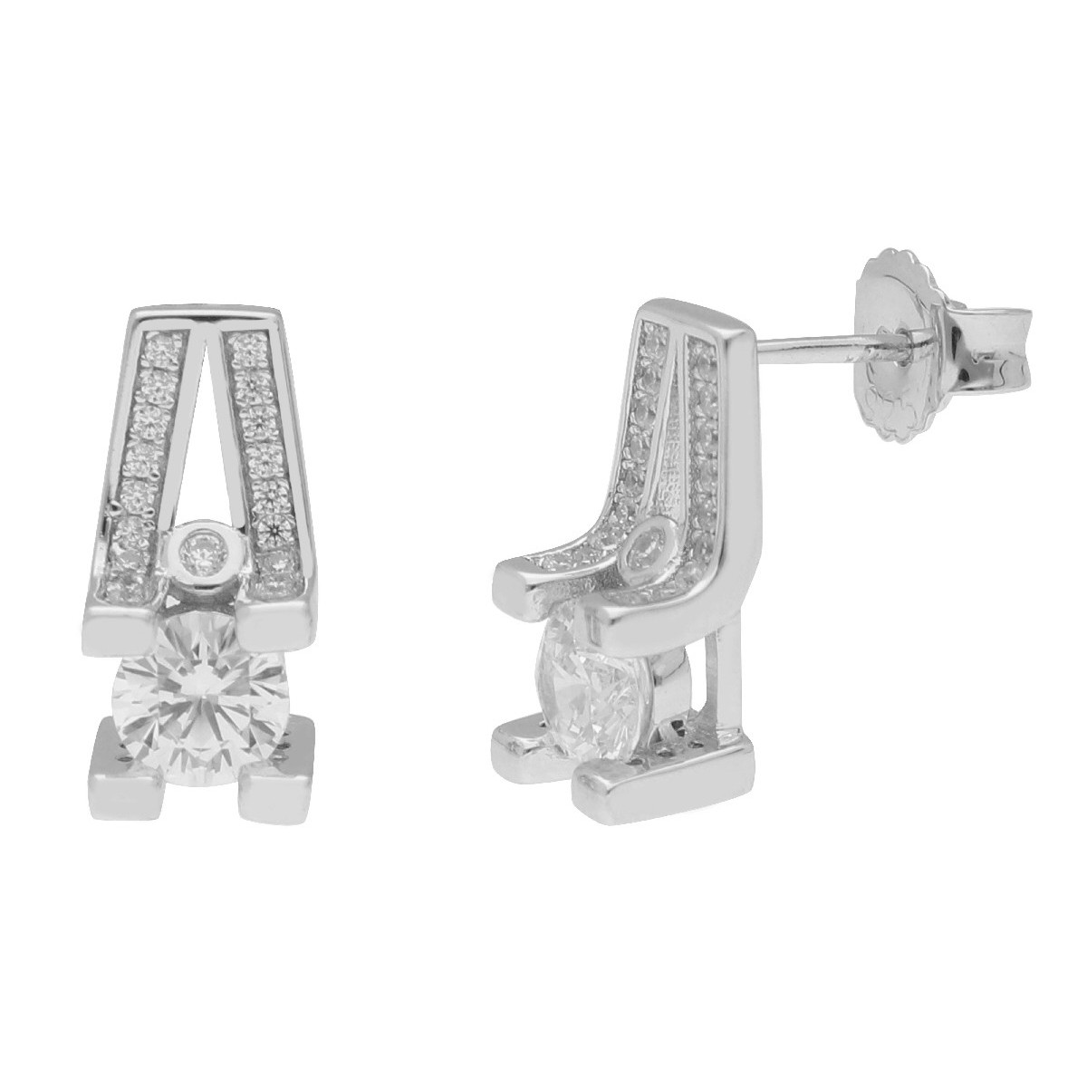 Pendientes plata y Premium Zirconia - LPZ050A