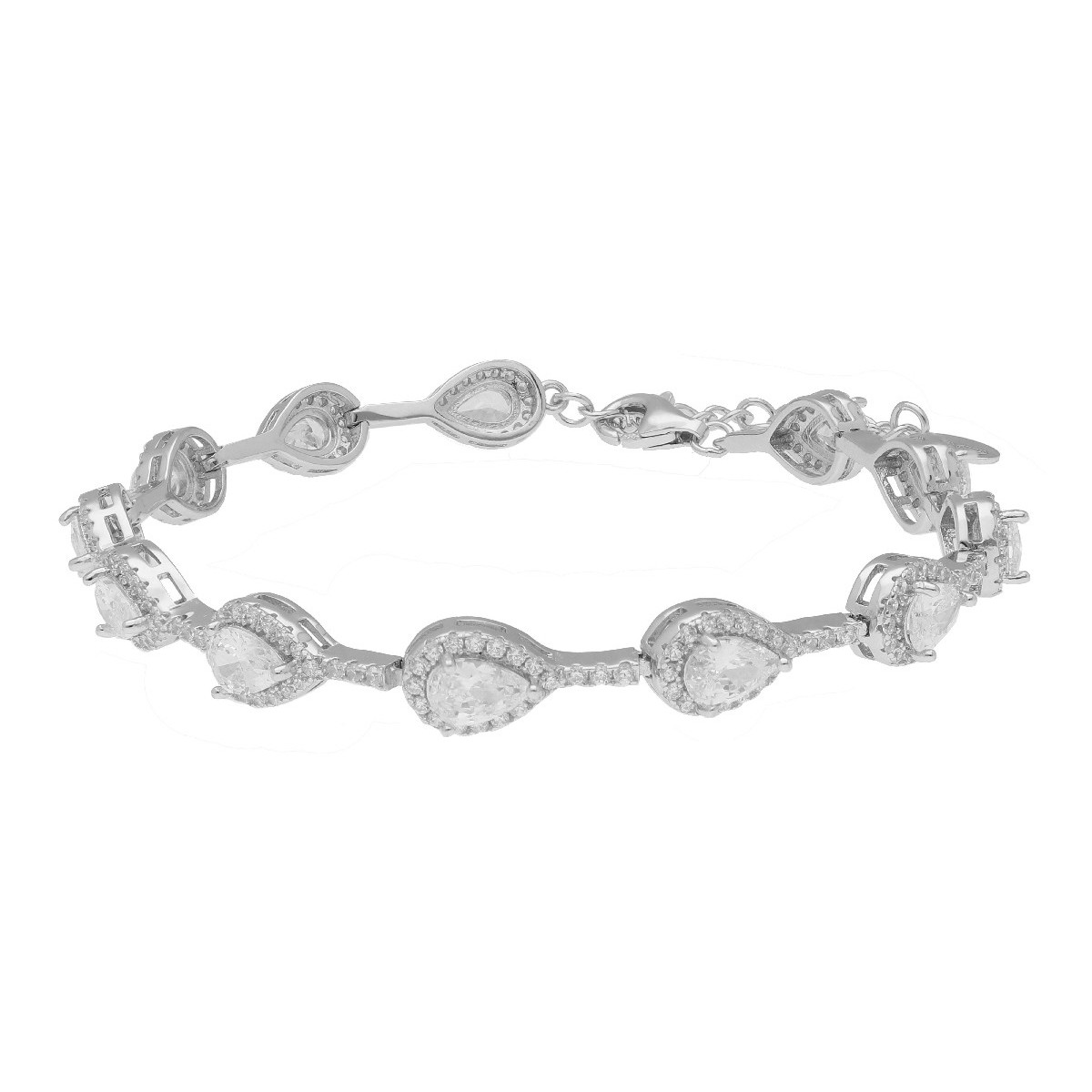 Pulsera plata y Premium Zirconia - LPZ063BR