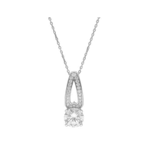 Colgante plata y Premium Zirconia - LPZ051CL