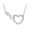 Colg infinito y corazón plata y circonit - LAD7260CL