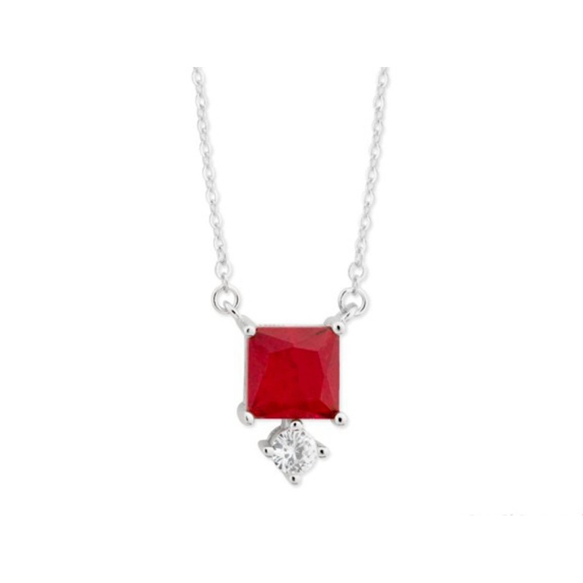 Colgante plata y circonitas - MED390CL-R