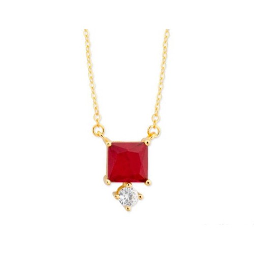 Colgante plata y circonitas - MED390CL-RD