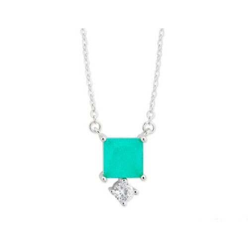 Colgante plata y circonitas - MED390CL-V