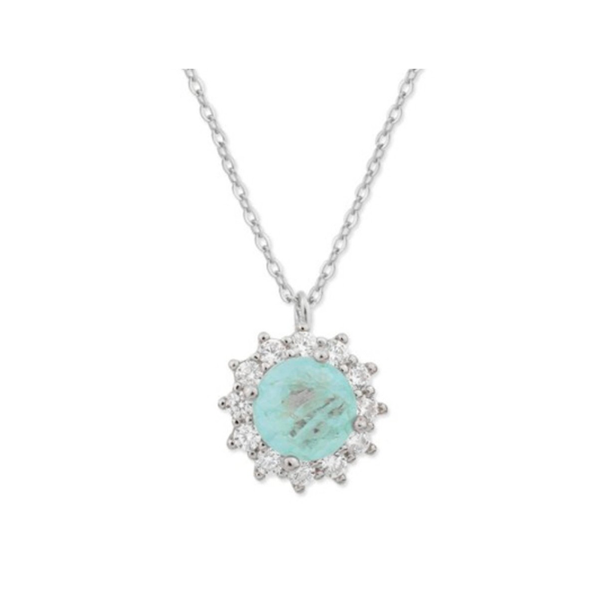 Colgante plata y circonitas - MED395CL-A