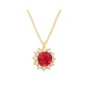 Colgante plata y circonitas - MED395CL-RD