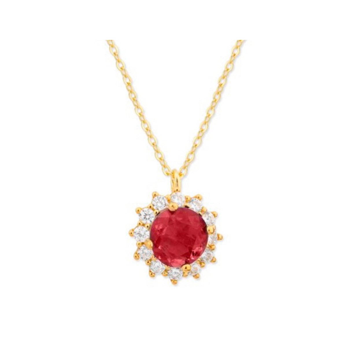 Colgante plata y circonitas - MED395CL-RD