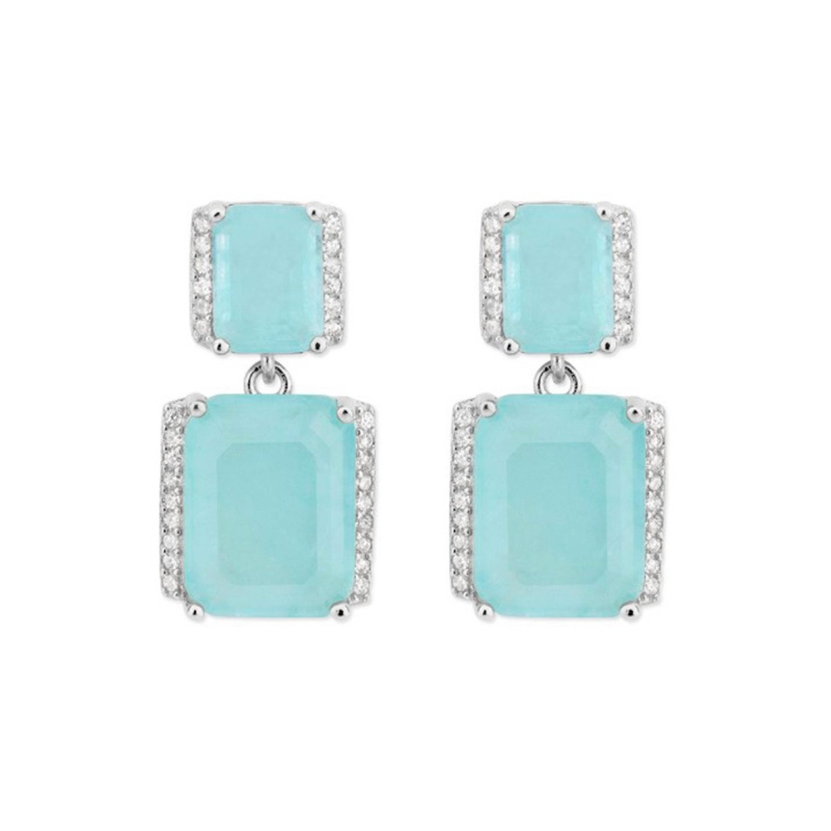 Pendientes plata y circonitas - MED388A-A