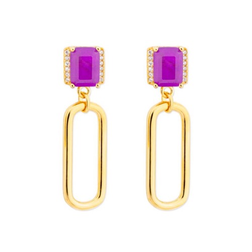 Pendientes plata y circonitas - MED389A-LD